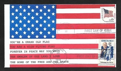 #1756 15c George M. Cohan Dual LGS FDC with #1597 Fort McHenry Flag - Image 1 of 2