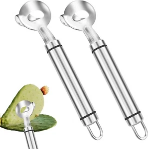 2 PCS Cactus Peeler Tool, Cactus Peeler Spoon, Long Handle Knife with Hole - Bild 1 von 7