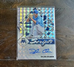2022 Panini Mosaic Baseball Scripts Auto Silver Prizm Dylan Coleman 
