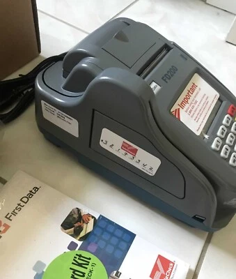 First Data FD200 Credit Card Terminals, Package of Two Terminals, New Open Box - Image 1 of 4