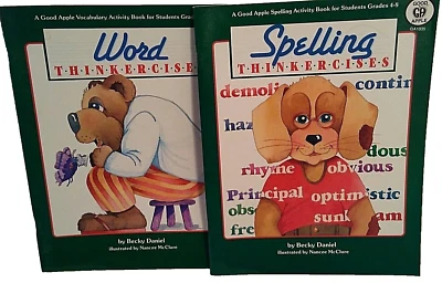 Homeschool Lot Grade 4 to 8 Workbook Spelling Reading Resource Thinkercises - Image 1 of 4
