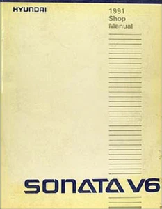 1991 Hyundai Sonata 6 Cylinder Shop Manual 91 GLS SE V6 Repair Service Book OEM - Picture 1 of 2