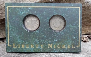 Danbury Mint (2) Liberty Nickels w/ Case - Picture 1 of 1