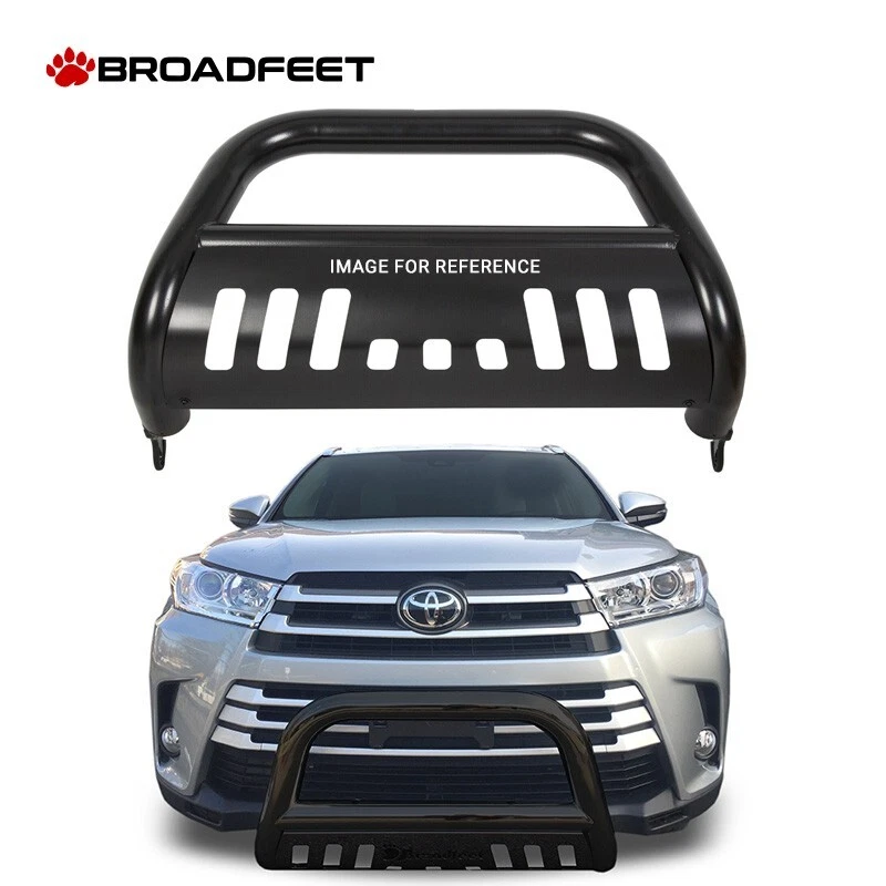 Barra Bull delantera con placa de deslizamiento en acabado negro para Toyota Highlander 2014-2019 Foto 1 de 1