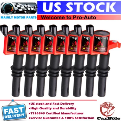 8 Ignition Coils For Ford F150 F250 4.6L/5.4L 2004 2005 2006 2007 2008 2009 2010 - Image 1 of 4