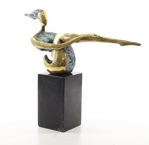 Figura de Bronce Escultura Abstracto Arte Moderno H 29 CM - Imagen 1 de 5