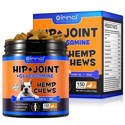 DOG Joint & Hip Supplement SUPPORT JOINT MOBILITY STRENGTH Dog Chews Treats Food - Image 1 of 4
