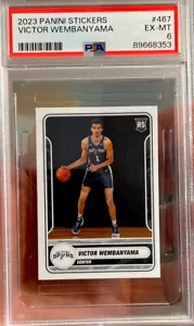 2023 PANINI STICKERS VICTOR WEMBANYAMA ROOKIE RC PSA Undergraded Looks Nicer - Bild 1 von 3