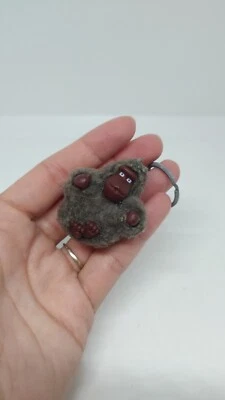 Vintage kleiner Anhänger Kipling Gorilla Affe grau Oscarhuang ca. 4,5 x 3,5 cm - Bild 1 von 3