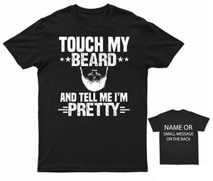 Touch My Beard Lover's Humour Tee Comical Beard Appreciation Unisex - Picture 1 of 16