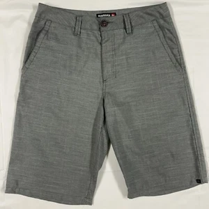 QuikSilver Men's Gray Shorts Flat Front Estilio Size 30 Four Pockets - Picture 1 of 13
