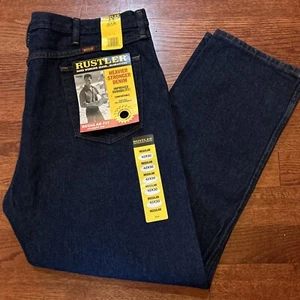 New Rustler Regular Fit Straight Leg Blue Denim Jeans Size 42x30 87621PW - Picture 1 of 8