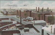 Biddeford Maine Birdseye View Saco Pettee Shops Pepperell Mills Posted 1917