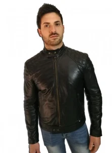 GIACCA DA UOMO ARTIGIANALE, GIUBBINO IN VERA PELLE MOD.MORRIS-NERO - Imagen 1 de 5