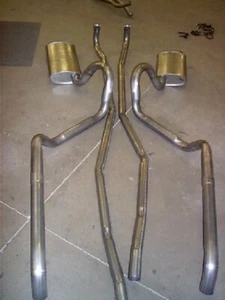 1968 69 70 71 72 PONTIAC GTO, LEMANS RAM AIR DUAL EXHAUST SYSTEM, ALUMINIZED - Picture 1 of 1