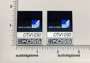 Koss CM 1030 Speaker Badge Logo Emblem Pair - Picture 1 of 5