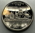 2000-S Virginia Statehood Quarter 25cent Proof Coin from Us Mint Proof Set.