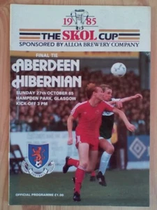 Aberdeen v Hibernian 1985 League Cup Final Football Matchday Programme - Picture 1 of 1