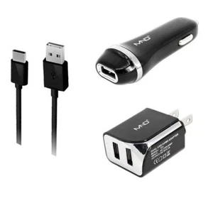3-in-1 USB Type C Chargers for OnePlus 6T, 6,5T,5, 3T, 3, 2, Motorola G7 Plus - Picture 1 of 6