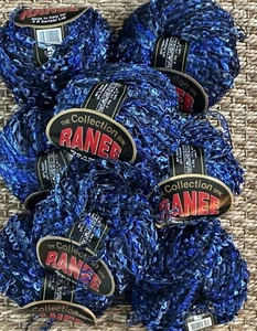 8 Ranee The Collection SR Kertzer Yarn Railroad Ribbon Blue 50g 77 yd Balls - Picture 1 of 3