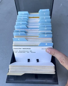 Numeri di telefono attrice celebrità anni 90 Rolodex pilota tv film Anniston Mann - Foto 1 di 21