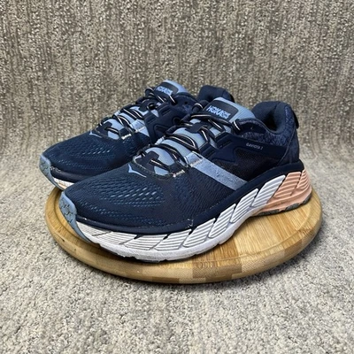 Hoka One One Gaviota 2 Women Size 7 1099630 Navy Blue Running Shoes Lace Up Used - Image 1 of 4