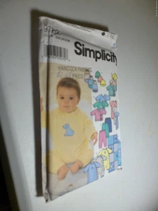 Simplicity Baby Layette Pattern 9782 XXS-M Wrap shirt pant Sleeper Hat Bib Quilt - Picture 1 of 1