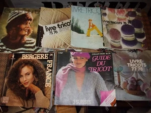 8 x Guide du tricot vintage , bergere de france 70.s , 80.s , 90.s - Foto 1 di 3