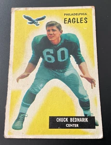 1955 Bowman Football #158 Chuck Bednarik Philadelphia Eagles ~ EX - Bild 1 von 4