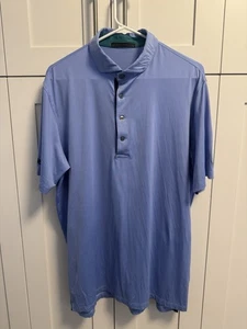 Greyson Polo Shirt Mens Size Large Blue Solid Trump National Performance Golf - Picture 1 of 9
