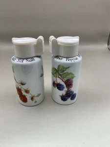 Coctelera de sal y pimienta vintage de porcelana Genrold Baviera Goose-Berry Alemania Occidental - Imagen 1 de 10