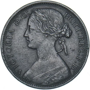 1871 Penny - Victoria British Bronze Coin - Nice - Bild 1 von 2