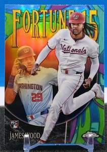 James Wood RC Refractor 2025 Topps Chrome #F15-10 Fortune 15  Nationals Rookie  - Picture 1 of 7