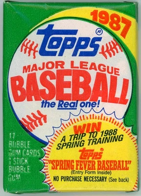 1987 Topps Baseball Wax Pack (15 Cards) Possible Bo Jackson Rookie - Image 1 of 2