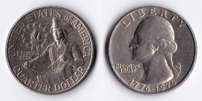 US MINT-P 1776-1976 BICENTENNIAL QUARTER 25¢ COIN/MONEY, CIRC, CANADIAN SELLER - Image 1 of 3