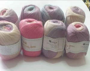 8 balls of 50 g colour gradient wool (100% wool) 400 g total approx - Picture 1 of 9