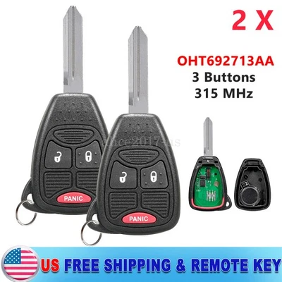2 Llaveros remotos para Jeep Patriot 2011 2012 2013 2014 2015 2016 OHT692713AA Foto 1 de 4