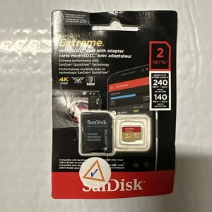 SanDisk 2TB Extreme microSDXC UHS-I Memory Card with Adapter - Picture 1 of 2