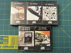 Led Zeppelin Albums 1-5 EXCELLENT Tape Cassettes ATLANTIC All Tested - Picture 1 of 8