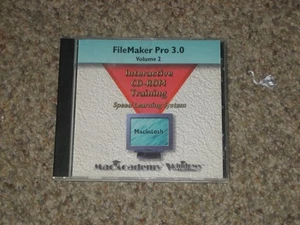 1996 FILEMAKER PRO 3.0 VOLUME 2 INTERACTIVE CD-ROM TRAINING MAC/WIN ACADEMY - Picture 1 of 3
