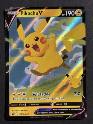 Pikachu V #SWSH143 SWSH: Sword & Shield Promo Cards 250001 NM - Image 1 of 2