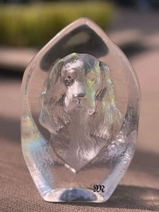 MATTEN JONNASON COCKER SPANIEL HUND KRISTALL SKULPTUR MJ692 - Bild 1 von 9