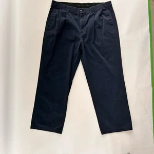 Croft & Barrow Men's Size 38X30 (28) Navy Pleated Khaki Dress Pants - Picture 1 of 9
