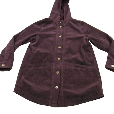 Sudadera con Capucha Jill Mujer Pequeña Manga Larga Pullover Con Capucha Pana Botón Frontal Foto 1 de 4