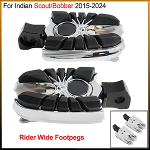 Aleación de aluminio + estriberas anchas de goma para Indian Scout/Bobber 2015-2024 - Imagen 1 de 11