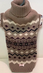 Barkley & Finn Preppie Warm Knit Dog Sweater Beige/Tan Size Large 12-24 lbs. - Picture 1 of 4