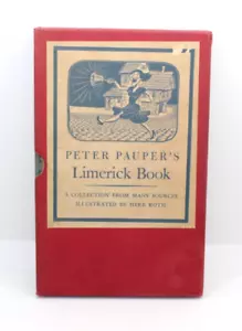 Peter Pauper's Limerick Book with Slipcover Art by Herb Roth 1950s - Imagen 1 de 8
