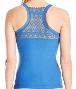 Wacoal Purity Camisole Top Size L 14 Vest Cami Tank Blue Stretch Lace 115009 - Picture 1 of 2