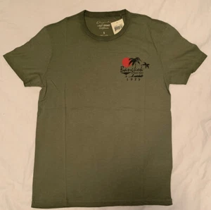 Nueva con etiquetas marca California Bangkok Bar Hop 1977 camiseta manga corta S verde oliva - Imagen 1 de 6