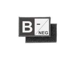 Aufnäher patch aufbügler gedruckt flaggen tarn fahne tactical B- blutgruppe - Bild 1 von 1